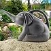 Cornucopia Brands Elephant & Dinosaur Watering Cans (Combo Set of 2); Kids' Novelty Animal Watering Cans in Green & Gray