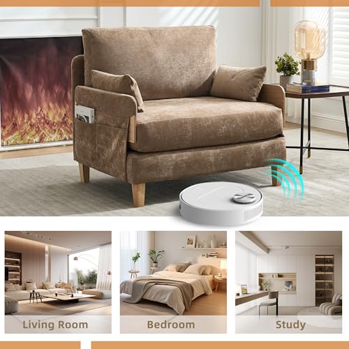 Sillón 3 en 1 Convertible Chenille Beige miniatura 7