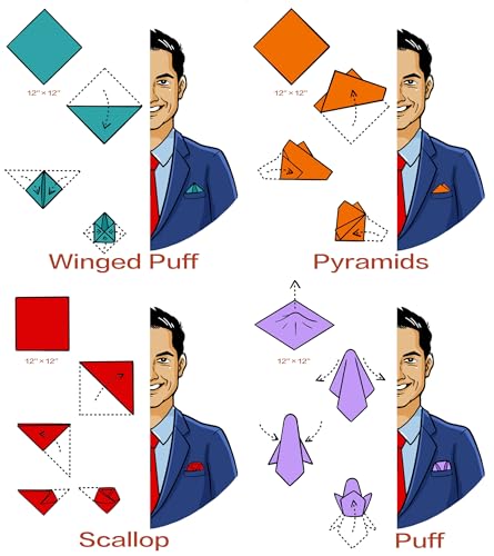 Image of KissTies Mens Pocket Square Silk Hanky The USA Pattern Handkerchief