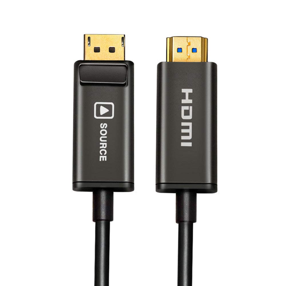 10 metrów DisplayPort (DP) do HDMI kabel światłowodowy AOC 18 G 4 K @60 Hz UHD pozłacany przewód do PC, karty graficznej, laptopa, monitora HDTV, odtwarzacza niebieskiego ray