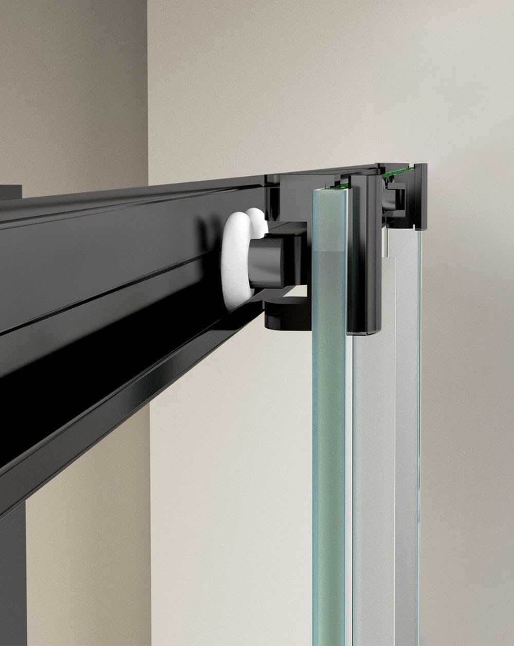 Mampara de Ducha Frontal Corredera 1 Puerta 1 Fijo | Vidrio Templado 5mm Antical Altura 190cm Transparente | Perfil Negro 140cm (Adaptable 138-142cm)