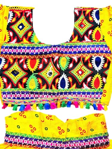 Image of PK HUB Kids Ethnic Radha Dress Lehenga Choli | Chania Choli Set | Janmashtami Mythological | Dandiya Dance Costume | Rajasthani ethinic style For Baby Girls