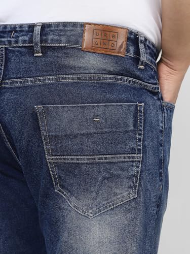 Image of Urbano Plus Men's Straight Fit Mid Rise Jeans