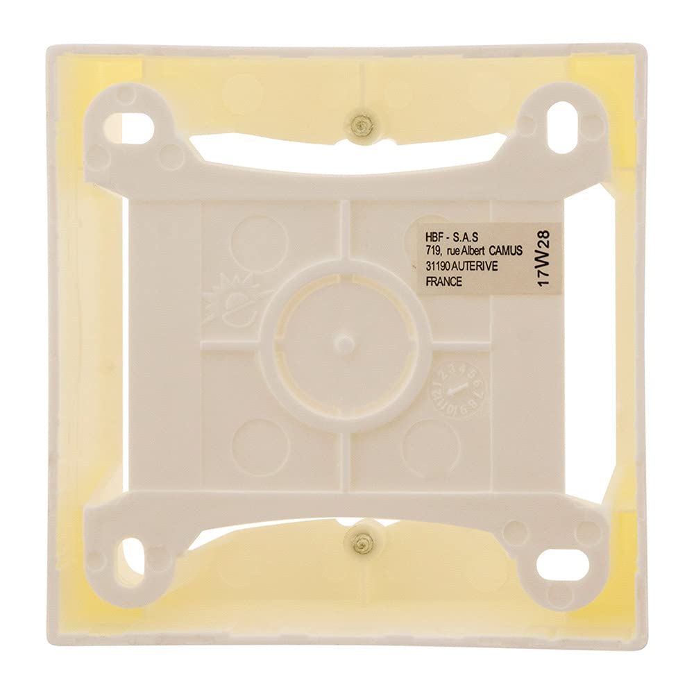 Meross Interrupteur Volet Roulant Connecté (FIL NEUTRE REQUIS), Interrupteur de Rideau & Cadre saillie 80 x 80 x 40 entraxe 60 mm blanc - Zenitech