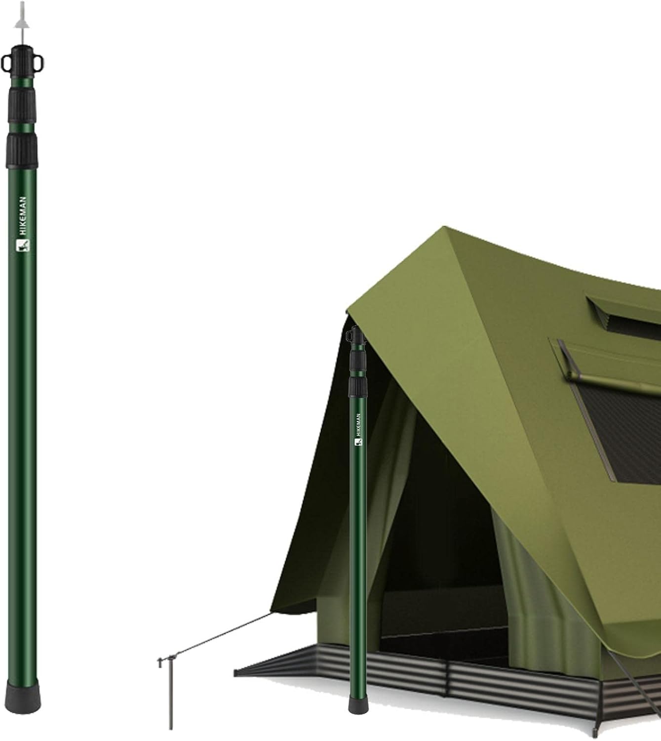 タープ用の調整可能なテントポール,ポータブルアルミ合金テントポール | テントフライキャンプシェルターオーニングRVカーモーターサイ