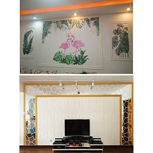 Cozylkx 90\"x 3\" Self Adhesive Flexible Molding Trim, 3D Sticky Decorative Wall Lines Wallpaper Border for Home, Office, Hotel DIY Decoration, White - Thumbnail 3