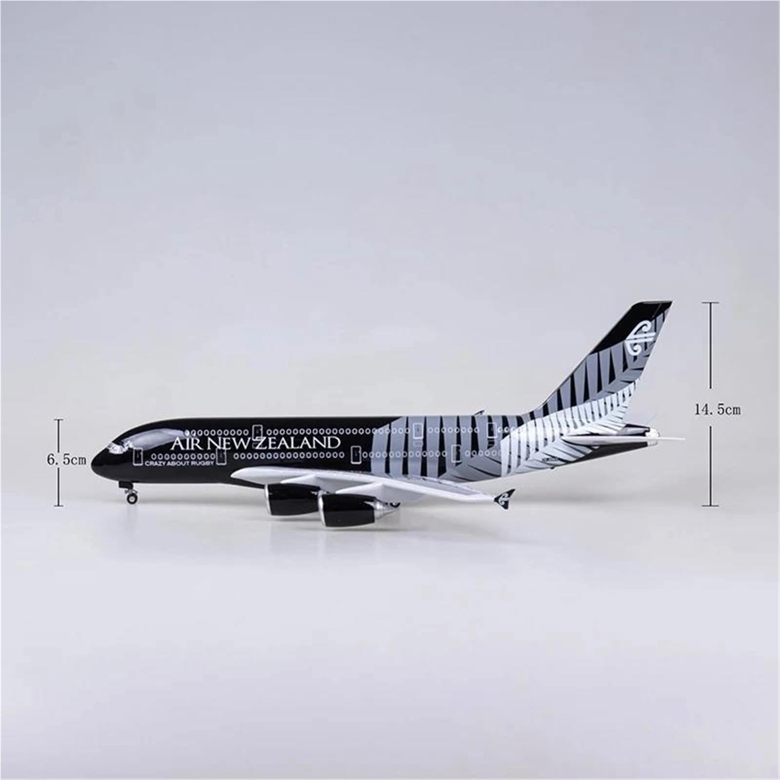 1 130 dla dużego modelu samolotu nowa zelandia 380 z oświetleniem LED Diecast samoloty ulubione lub wyświetlacze stacjonarne Hobby zestaw do gier