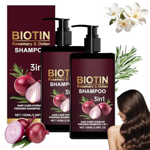 2 Botellas De Champu Romero,100 Ml Natural Champu Romero Anti-Caída,Rosemary Shampoo,Cuida Y Fortalece El Cabello Y Lo Deja Grueso Y Brillante,Apto Para Hombres Y Mujeres