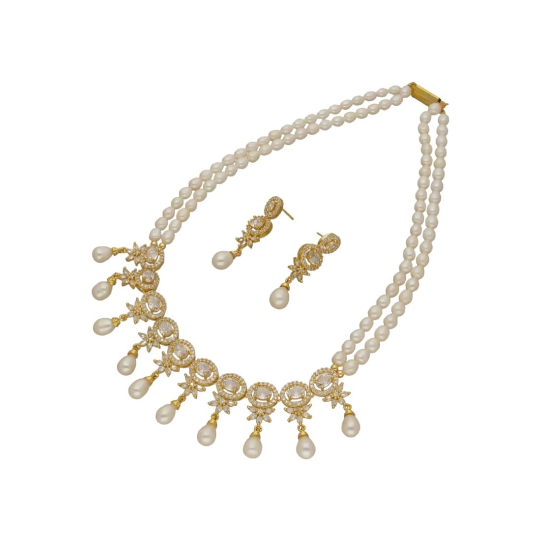 Sri Jagdamba Pearls Dealer Glittering Pearl Set For Women | Necklace To Gift Women & Girls| With Certificate Of Authenticity Aa Quality (B0CCPNRF9R) Amazon Price History, Amazon Price Tracker
