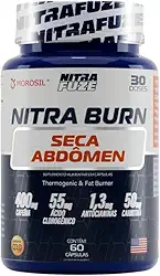 Nitra Burn - Termogênico | Carnitina, cromo e 400mg de cafeína - 60 cápsulas | Suplemento NitraFuze | Treinos intensos | Foco, Diurético e Energia | Antocianinas
