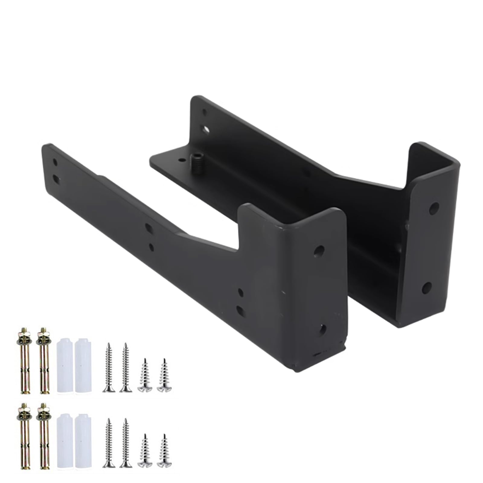 2 Pz Staffa per Mensole Pesanti da Parete,Reggimensola Acciaio, Staffa per Tavolo a Muro 90 Gradi Angolo Retto per Mensole in Legno Galleggianti Libreria,con Viti,Nero (320mm)