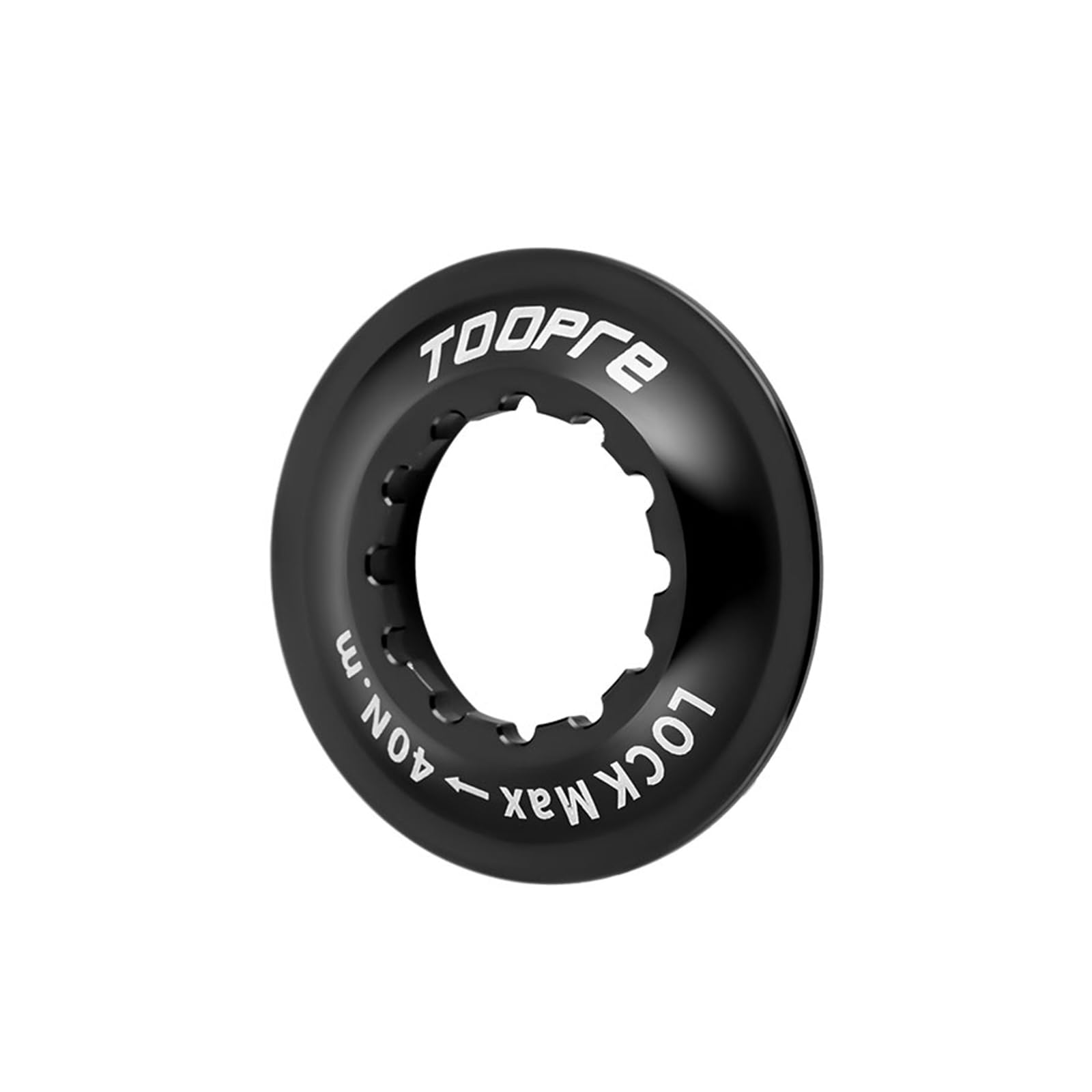 TerchPilet Bike Centerlock Rotor Lockring – Internal Spline, CNC Aluminum Alloy Disc Brake Lock Ring for 9mm QR & 12mm Thru Axle Hubs, Compatible with Shimano RT81 RT64 Centerlock Rotors, Black