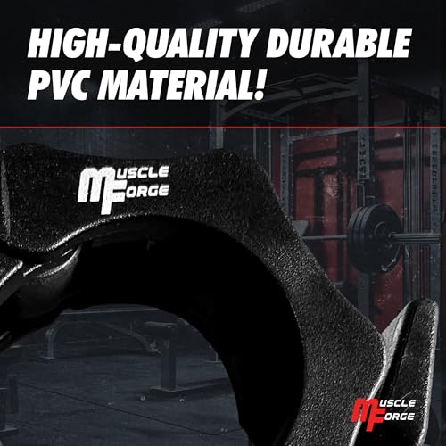 MuscleForge® Olympic Barbell Collars, 50mm Gym Weight Bar Clips, Quick Release Barbell Clamps for Olympic Bar, Securely Fastened 2 pcs. - Image 4