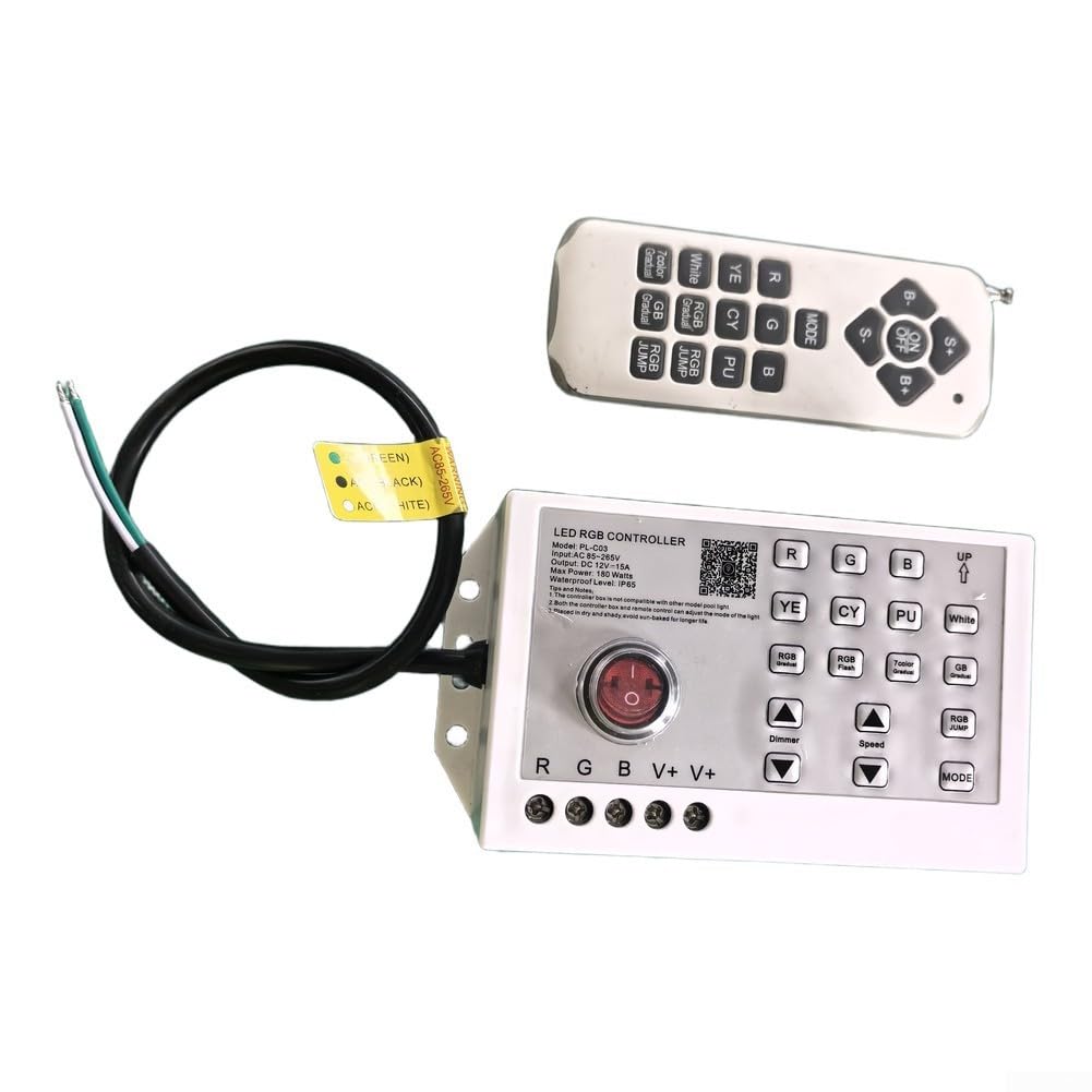 RGB LED oświetlenie basenowe 12 W DC 12 V IP68 wodoodporna lampa podwodna do wanny spa, wanny do masażu, stawu pływackiego z zestawem zdalnego sterowania (z kontrolerem)