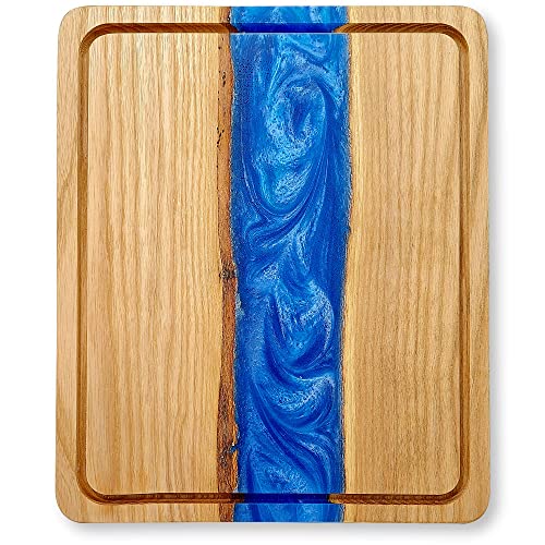 Tabla De Servir Queso de Madera - Tablero de Resina Epoxi - Tablero de Charcutería de Madera de...