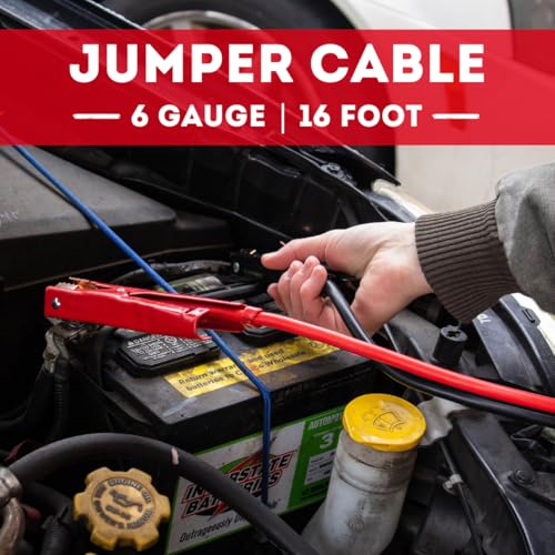 Kit de emergencia para auto con cables de arranque 16 pies miniatura 3