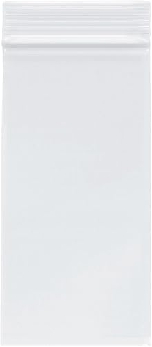 Miniatura 1 de Plymor Bolsas de plástico con cierre con cremallera, 2 mil, 3 "x 6" (paquete de 200)