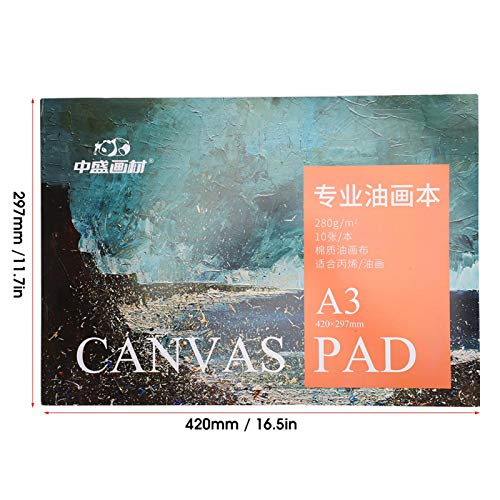 Book Cotton Canvas Pad Painting Paper Beginner Drawing Tool Art Supplies, A3 Oil Painting Paper Pad Watercolor PaperArt Paper - Image 2
