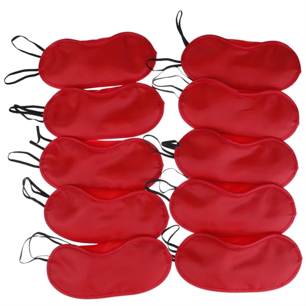 10 máscaras cómodas para dormir, antifaz con los ojos vendados, para dormir por la noche, para viajes, máscara para dormir con los ojos vendados (10 máscaras de ojos-02)