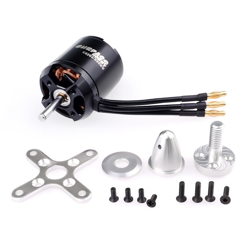 C4260 600KV Outrunner Moteur sans balais Micro Moteur Diamètre de l'arbre 5 mm avec kit de vis pour drone RC avion RC à aile fixe RC