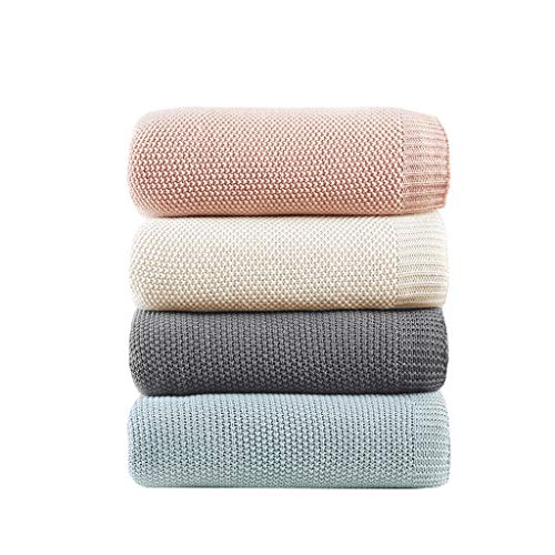 Image of INK+IVY Bree Knit Throw Blanket for Bed, Sofa, and Couch, Lightweight, Breathable, Soft & Cozy Summer Blanket, Full /Queen (90 in x 90 in), Ivory