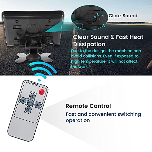 Image of Anina 7 Inch Monitor Quad Split HD Screen 4 Channels RCA Video Inputs for Car Pickup Truck SUV Vehicle with Headrest Mounting Bracket