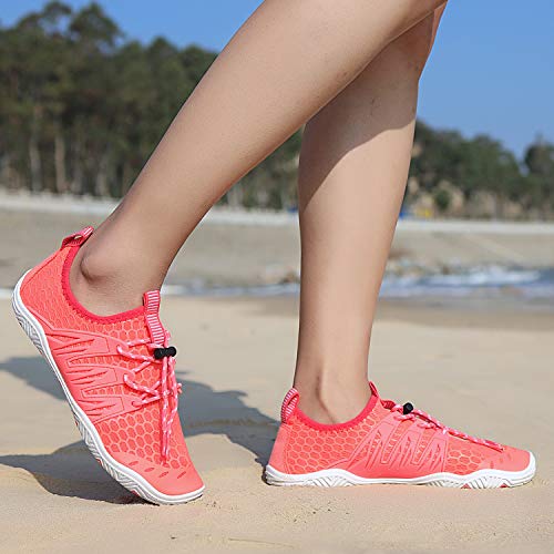 Image of MAYZERO Water Shoes Men Women Swim Surf Shoes Beach Pool Shoes Wide Toe Hiking Aqua Shoes Winter House Slippers