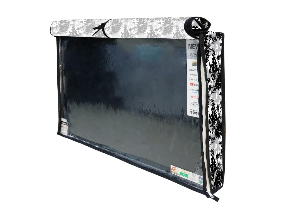 Mahal Creation PVC Printed LED TV Cover 43 Inch, Waterproof and Dustproof Cover (Black) 2