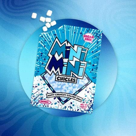 Gerrit’s Mini Mini Chicles, Sugar Free Mint Gum, 0.58 Ounce Pouches - 20 Count Display Box
