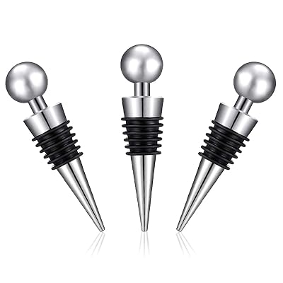 HASTHIP® Wine Stoppers, 3 Pieces Bottle Stopper for Wine Collection Red Wine Champagne Beer Saver Sealer