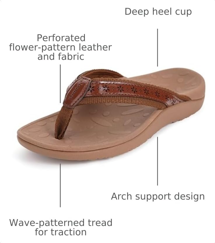 Image of Joomra Women's Flip Flops Arch Support Orthotic Thong Sandals