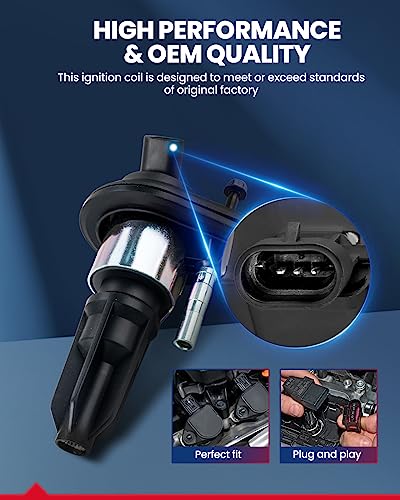 Image of KAX Ignition Coil Pack Fit for Chevy Trailblazer 2002-2005 | Colorado 2004-2006, Envoy 2002-2004, Trailblazer EXT 2003-2005 4.2L, Canyon 2004-2006, H3 2006 UF303