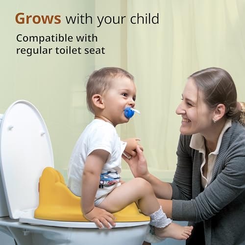LuvLap Adaptable 2 in 1 Potty Training Seat for 1 + Year child, potty trainer with Detachable Potty Bowl, Suitable for potty training of Boys & Girls (Orange & Yellow), Plastic (Image - 5)