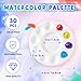 30PCS Paint Tray Palettes, Plastic Paint Pallets for Kids, Watercolor Palette Painting Tray for Art Painting