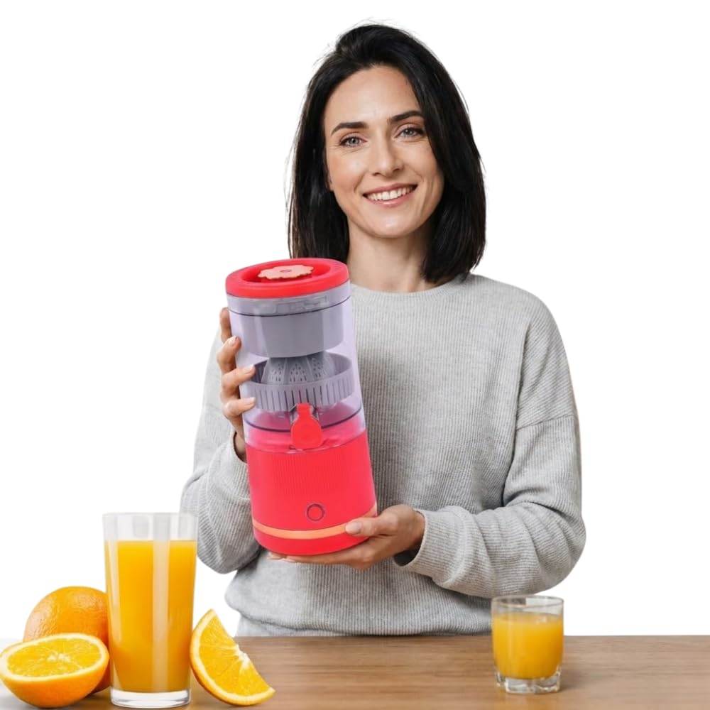 Drumstone (𝐒𝐩𝐞𝐜𝐢𝐚𝐥 𝟏𝟓 𝐘𝐞𝐚𝐫𝐬 𝐖𝐚𝐫𝐫𝐚𝐧𝐭𝐲) USB Rechargeable Portable Citrus Juicer Electric Orange Lemon Mosambi Juice Maker, Compact Cordless Fruit Juicer and Mixer for Smoothies-image-4