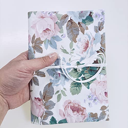 Pupuzao A5 Book Cover ( Peony ) Hard Book Sleeve Cover For Paperback,Journal,Diary,Novel,Washable Fabric,Fits Thickness Adjustable #TOP4