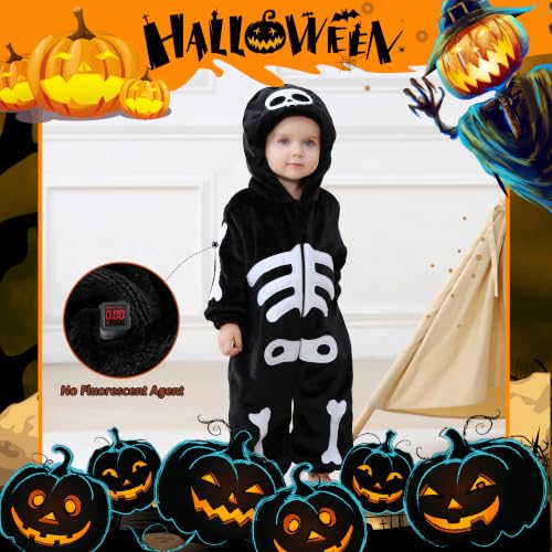 MICHLEY Halloween Costume for Baby Toddlers 12-18 Months Skeleton Jumpsuit by MICHLEY - Used condition - Image 5