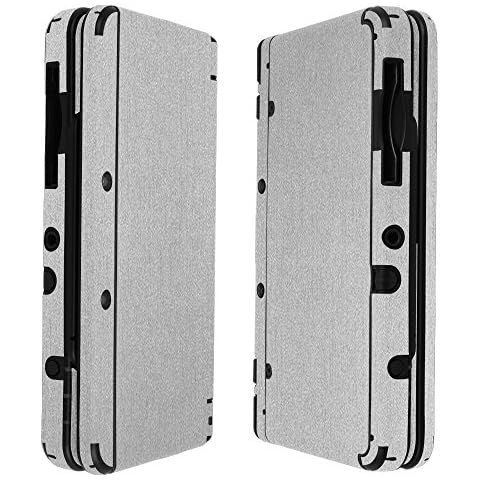 Skinomi Brushed Aluminum Full Body Skin Compatible with Nintendo 3DS (2015 Standard Version)(Full Coverage) TechSkin with Anti-Bubble Clear Film Screen Protector Cover