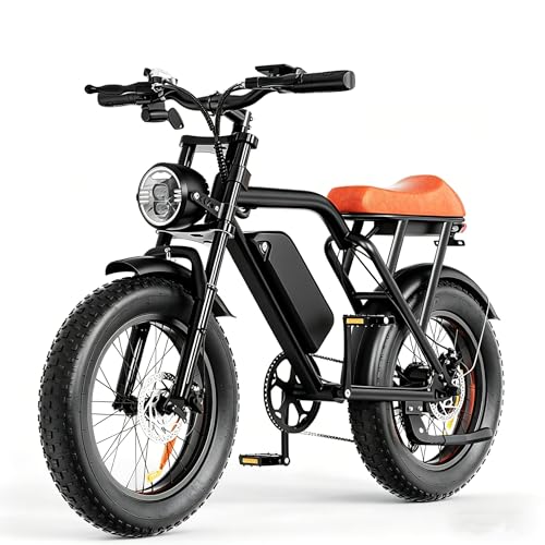 VoltCycle Electric Bike for Adults Peak 1500W Ebike 33MPH 60Miles Electric Mountain Bike 20 Fat Tire Adult Electric Bicycle with 48V 15.6AH Battery Dual Disc Brake 7 Speed Full Suspension
