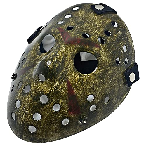 MFCMF Horror Hockey Mask Halloween Cosplay Mask Masquerade Christmas Costume Mask with Adjustable Straps