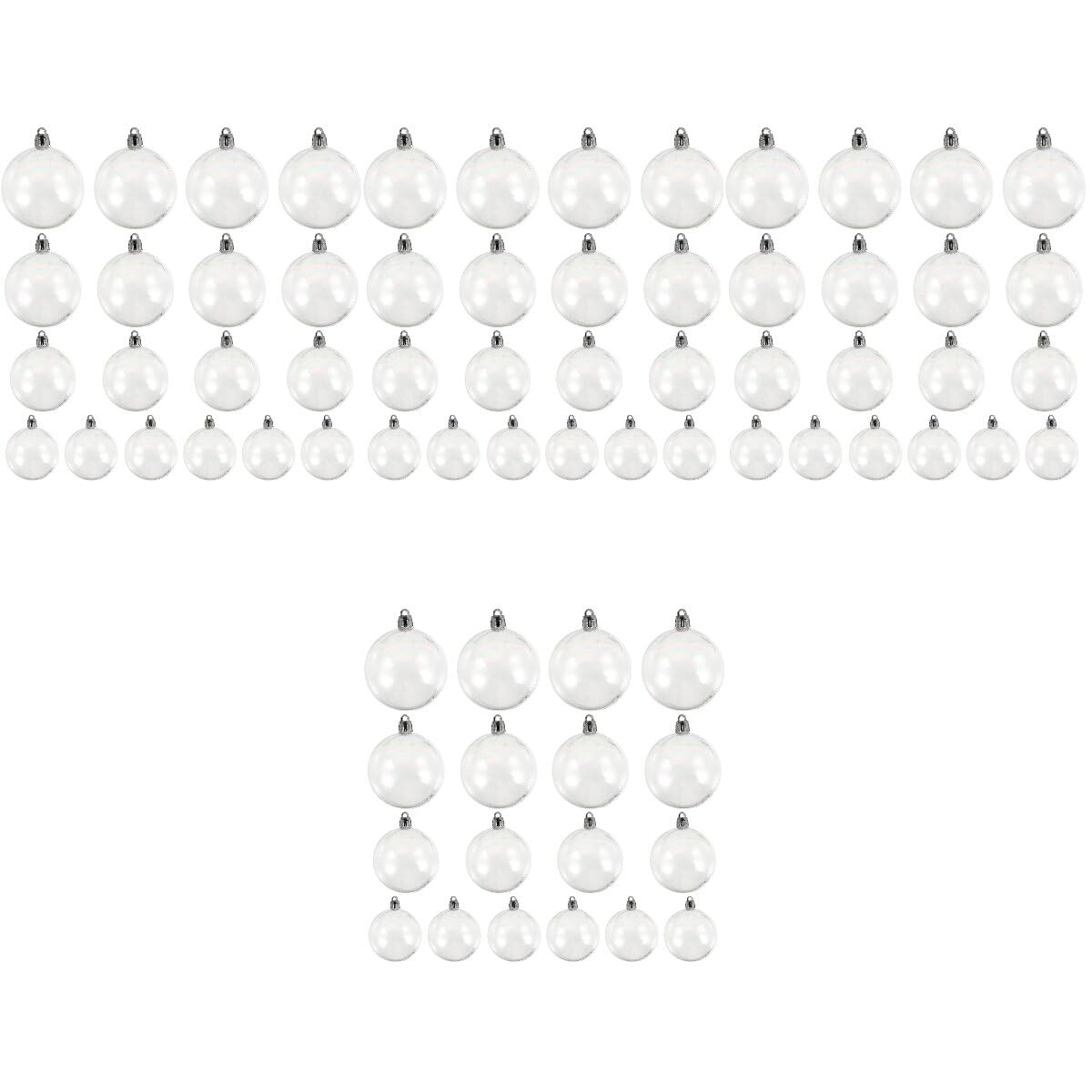 72 Stück Weihnachtskugeln Kunststoff Transparent Runde Baumschmuck Ornament Für Weihnachtsbaum Party Deko Bruchsichere Weihnachtskugeln