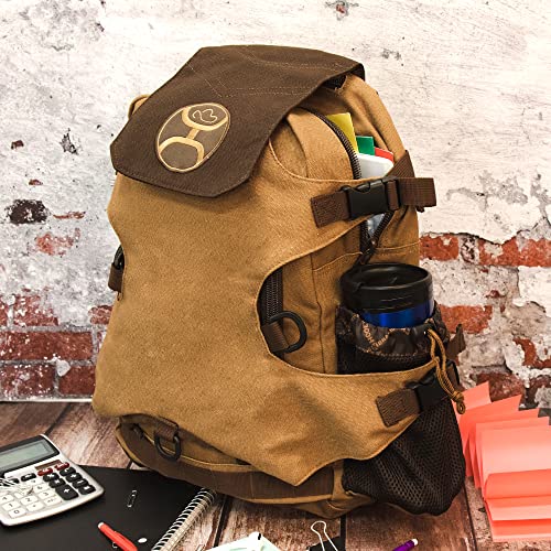 HOOEY Mule 25L Backpack - Hiking, Gym, & Travel Bag with Boot Carrier, Hat Strap, Rain Cover, Laptop Sleeve (Tan/Brown) - Image 5