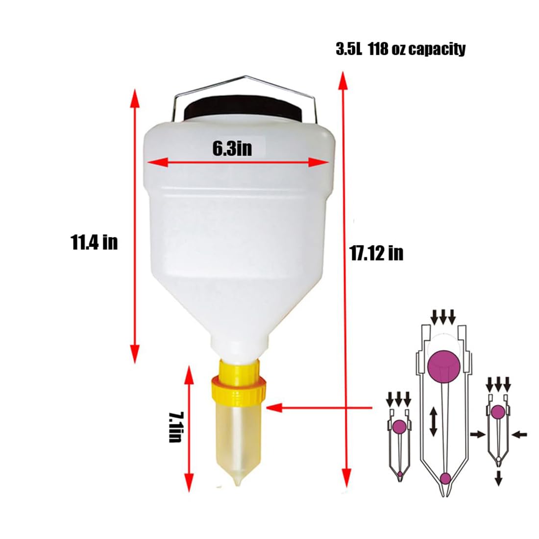Distributore di salse, bottiglia da 5,5 L ricaricabile con design a prova di perdite, dispenser di condimenti in plastica per senape, ketchup, barbecue, insalata, sciroppo, 1 pezzo