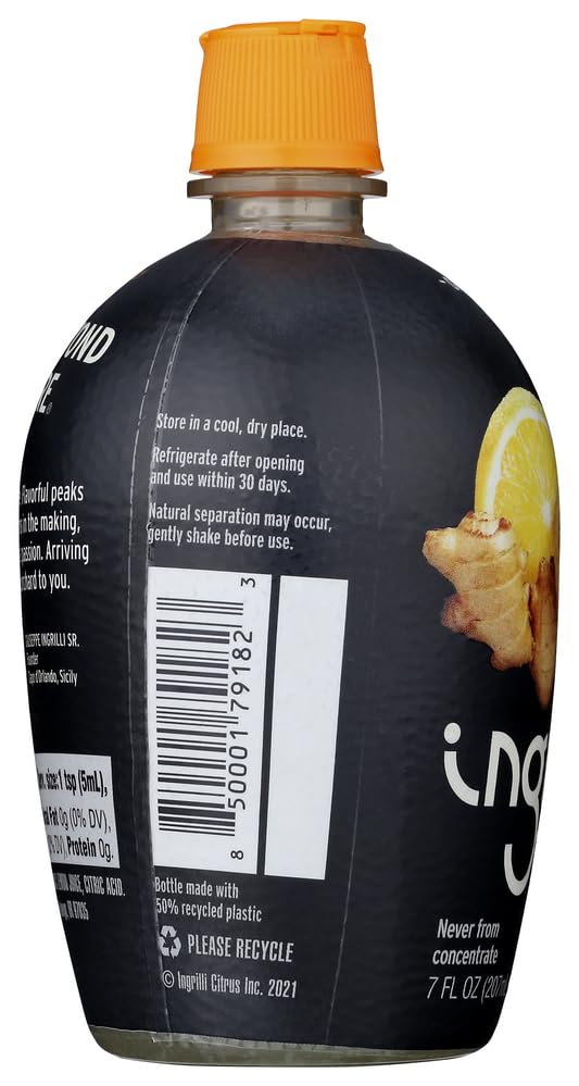 Miniatura 3 de Ingrilli Mezcla de jengibre orgánico para apretar, botella de 7 onzas líquidas (6 unidades)