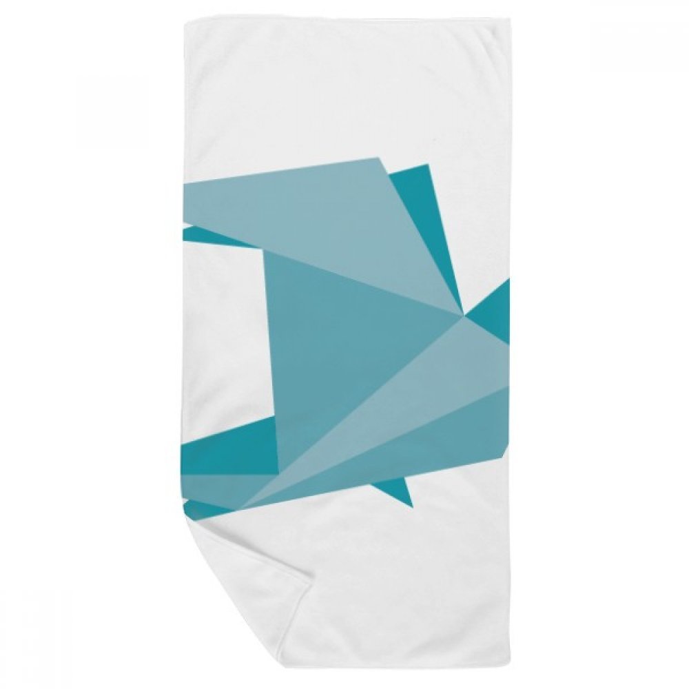 Serviette de bain origami pigeon vert doux gant de toilette 35x70cm