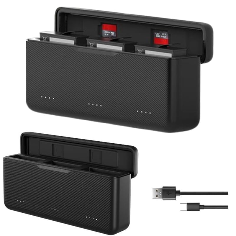 DJI OSMOACTION本体 バッテリー3個セット他アクセサリー DJIOS0025-3P-SET アクションカメラバッテリー DJI対応 | ロワ