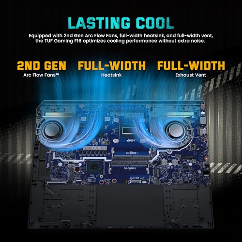 Image of ASUS TUF F16 16 inch FHD+ 165Hz Gaming Laptop, Intel Core i7-14650HX, GeForce RTX 5060 8GB GDDR7, 32GB DDR5, 2TB Storage(1TB SSD+1TB Docking Station Set), RGB Backlit Keyboard, Webcam, Win 11 Pro, Gray