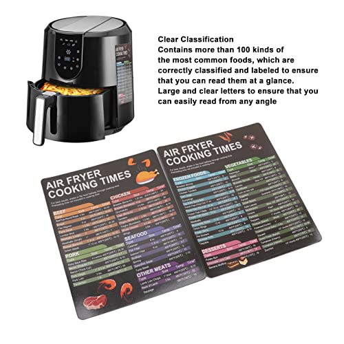 Magnetischer Spickzettel Für Die Fritteuse, Tabelle Mit Den Garzeiten Für Die Heißluftfritteuse, Spickzettel Für Die Heißluftfritteuse, Referenzhandbuch Für Heißluftfritteuse Zum Kochen Und Fritti – Bild 5