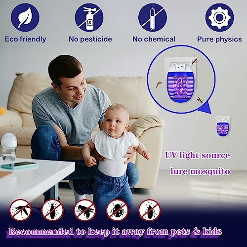 6 Pack Plug In Bug Zapper Indoor For Flying Insect Mosquito, Electronic Mosquito Zapper Gnat Traps With Led Light For Patio, Bedroom, Kitchen, Office #TOP4