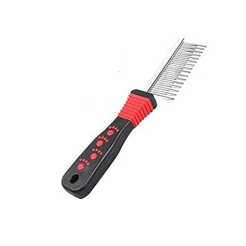 Emily Pets Single Side Steel Needles Dog Comb Hairbrush Grooming for Small & Medium Dogs,Dog Cat Grooming Comb, One Sided Stainless Steel Round Teeth Pin Pet Combs